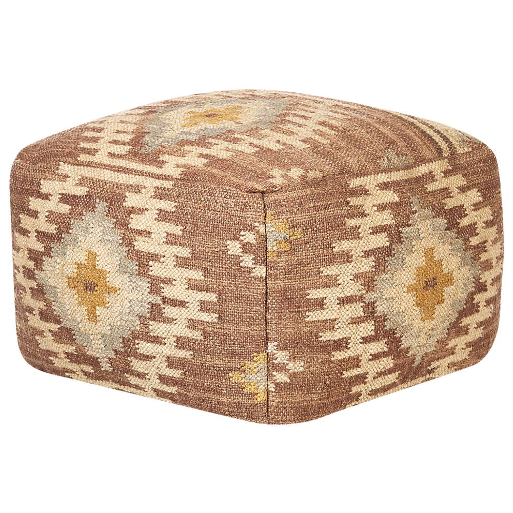 Beliani Retro Pouffe Beel Multicolour