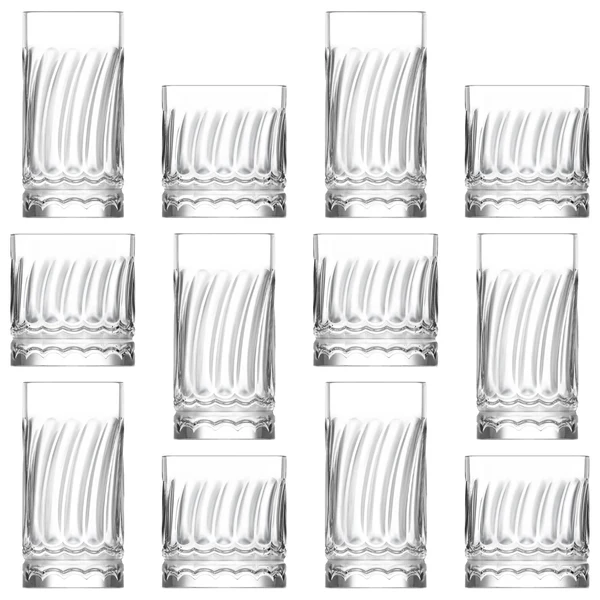 LAV 12 Piece Wave Glassware Set
