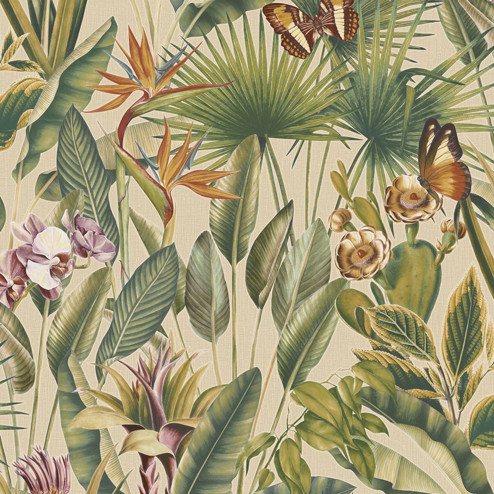 Rasch Wallpaper Cream Zanzibar Wallpaper