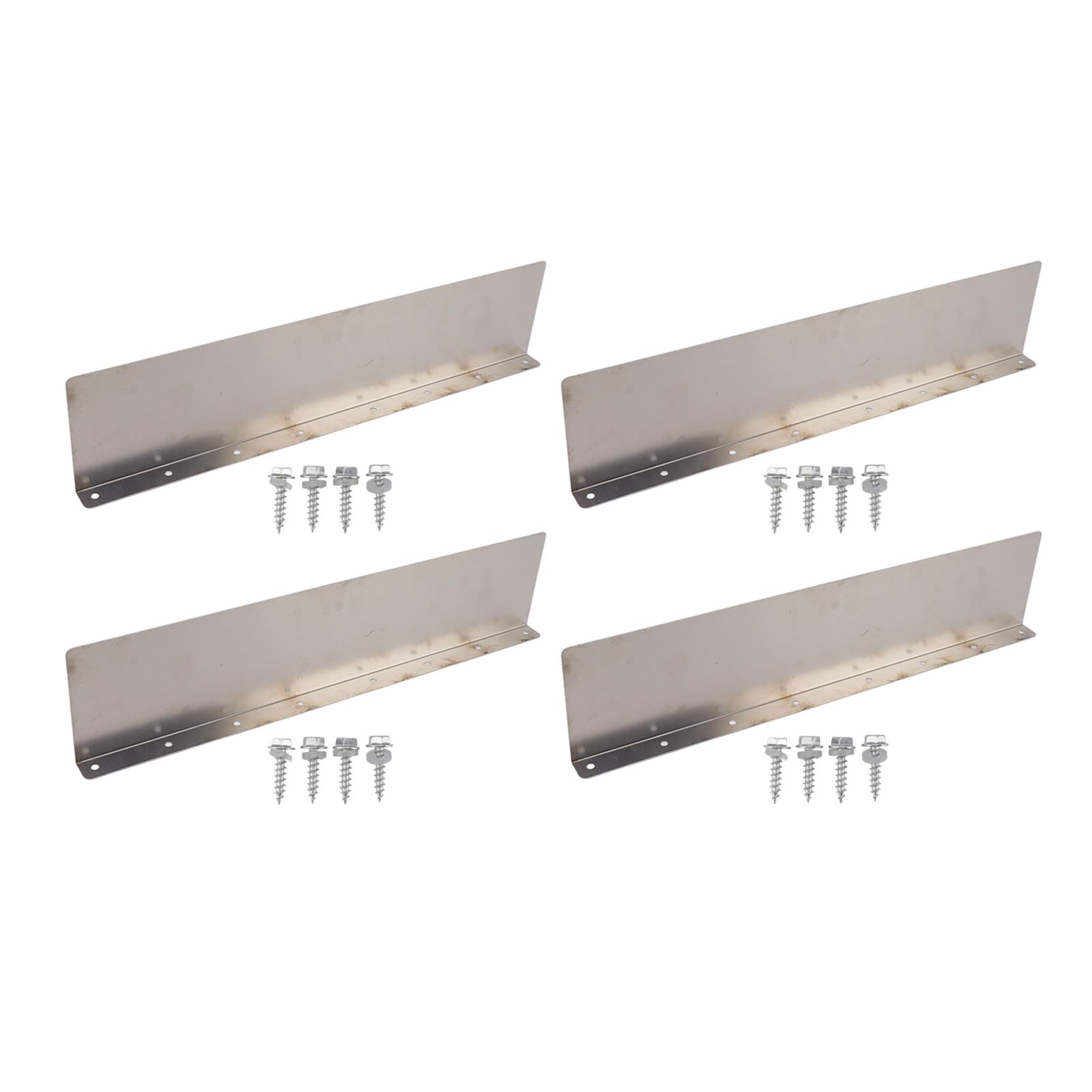 Health & Beauty PRODUCT 4 Pack Rainwater Valley Gutter Aluminium Rainwater Diverter Splashing Guard with 32 Screws for Roof