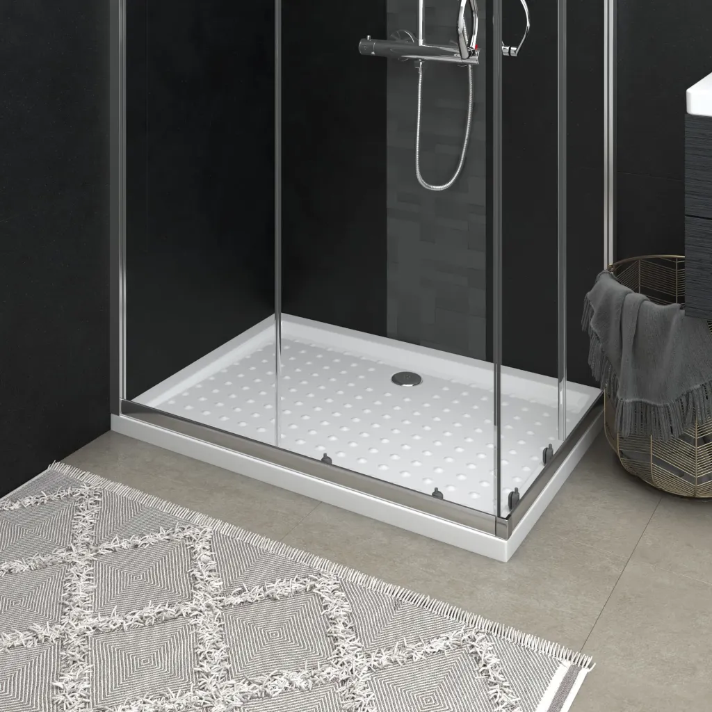 VidaXL Shower Base Tray with Dots White 70x100x4 cm ABS