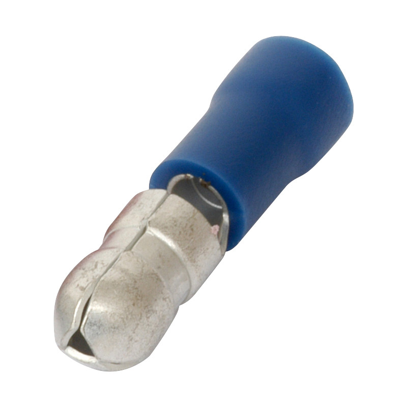 Bullet Connectors Male 2.5mm (100 Pack) in Blue