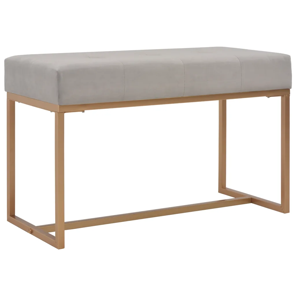 VidaXL Bench 80 cm Grey Velvet