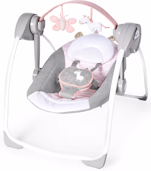 Ingenuity Portable Baby Swing Comfort 2 Go Flora the Unicorn
