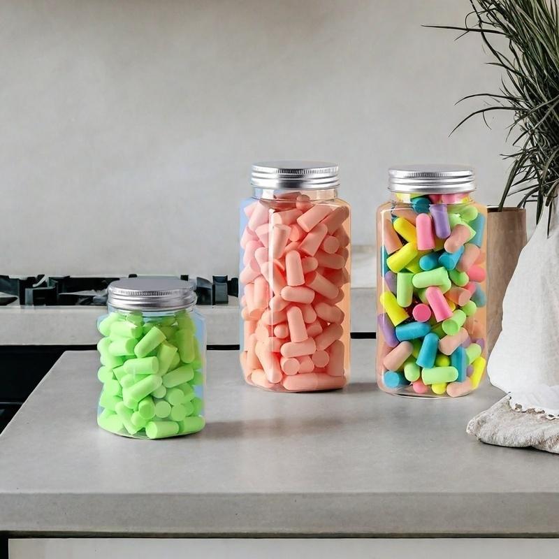 Love Home Garden 60Pcs Comfortable Earplugs Antinoise Ear Plugs Sleep Noise Reduction Ear Protector for Sleep Soft Foam Earplugs Anti-Noise