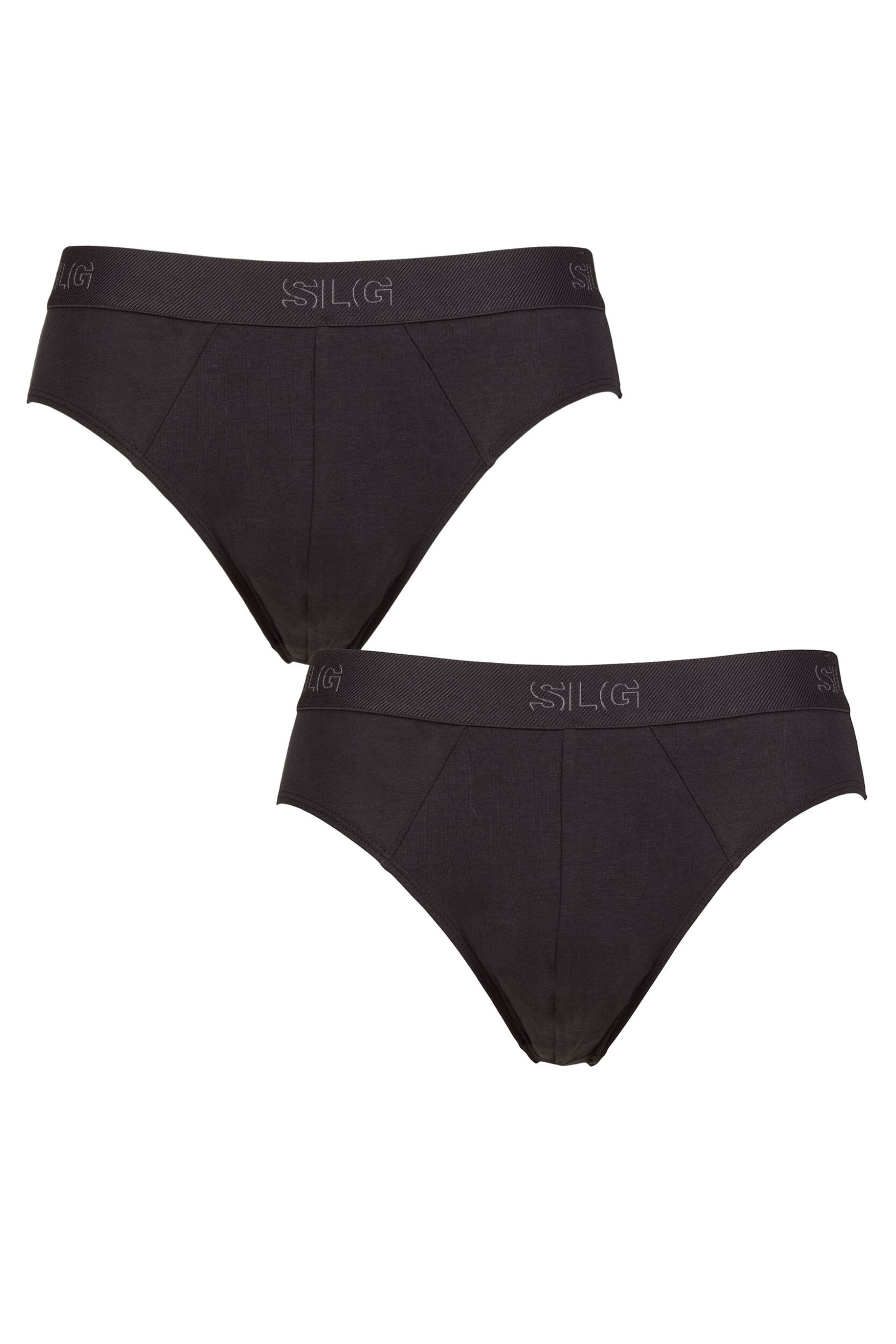 SOCKSHOP Mens 2 Pack Sloggi SLG Baselayer Briefs Charcoal M