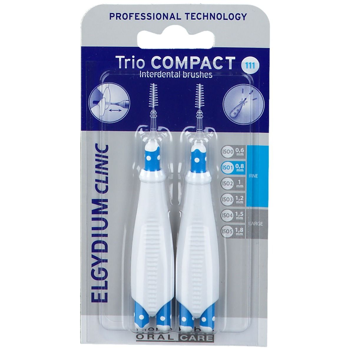 Elgydium Clinic Trio Compact Fine Interdental Brushes x6