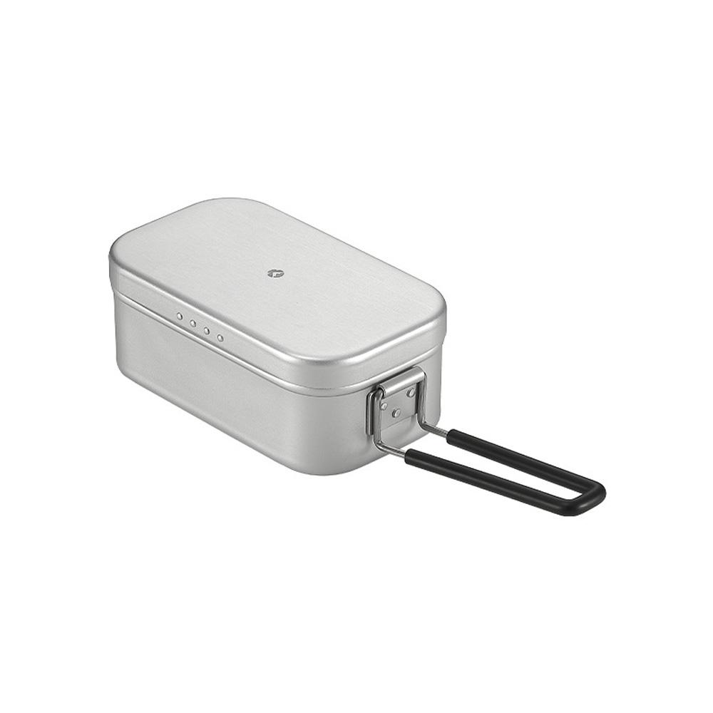 TOMTOP JMS Camping Lunch Box Folding Handle Aluminum Camping Bento Container Camping Picnic Cookware 650ml S