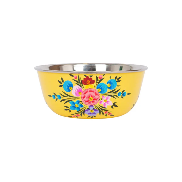 Hand-Painted Picnic Snack Bowl - 14.5cm - Buttercup Pansy