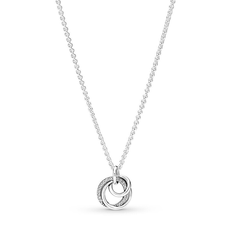925 Sparkling Silver Infinity Collier Necklace For Women Pendant Necklaces Gift