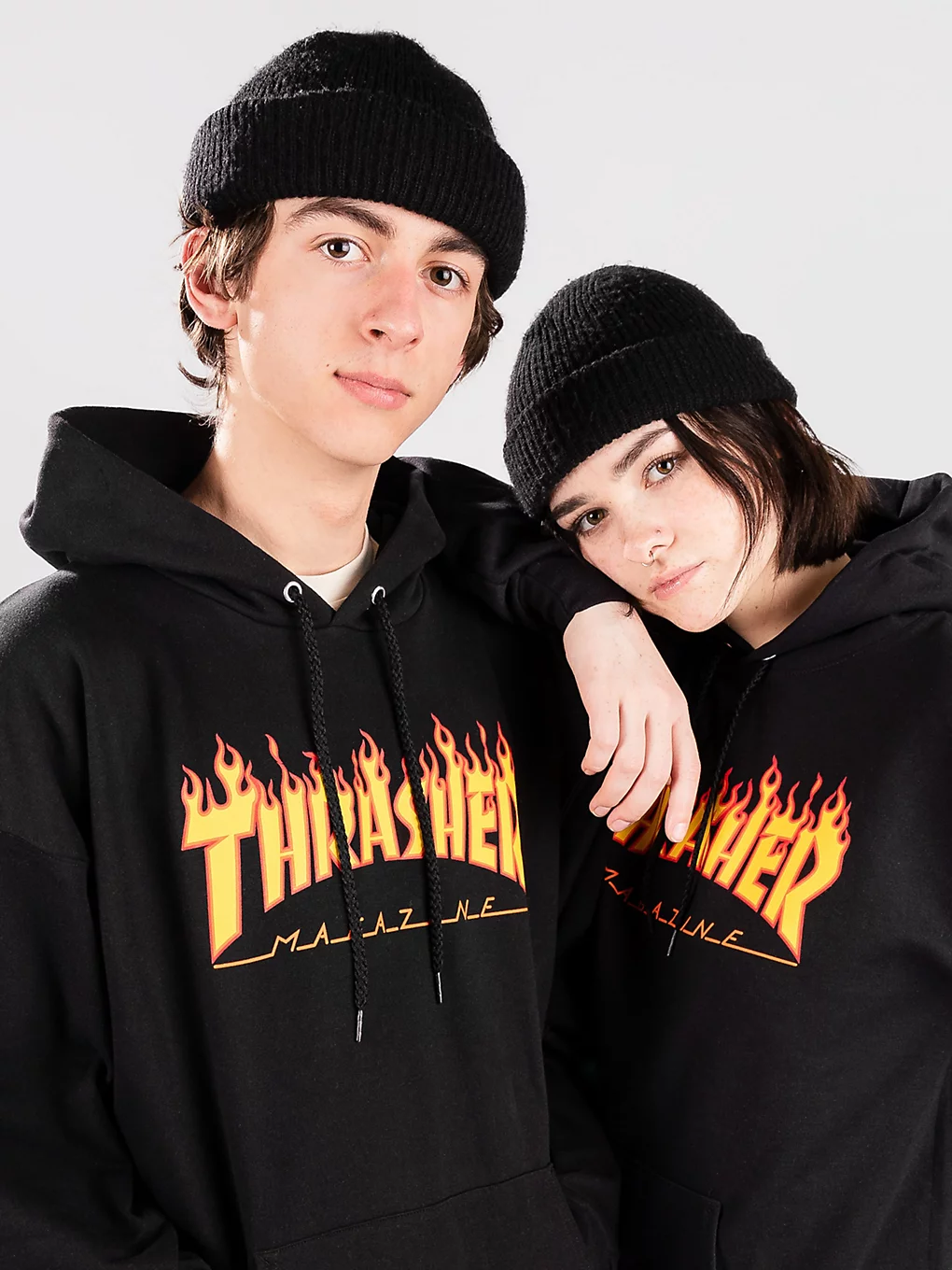Thrasher - Thrasher Flame - Hoodies black X-Large