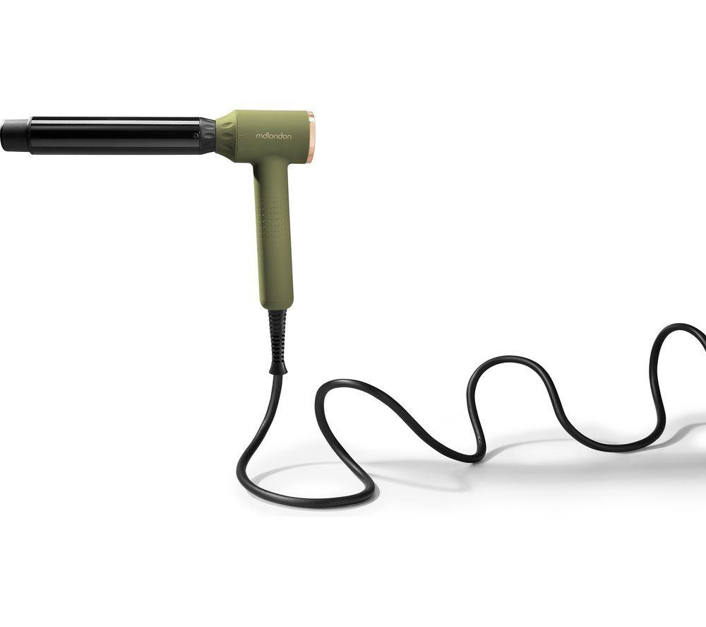 Mdlondon Curl 4-in-1 Right Angled Curling Wand - Olive Green, Green