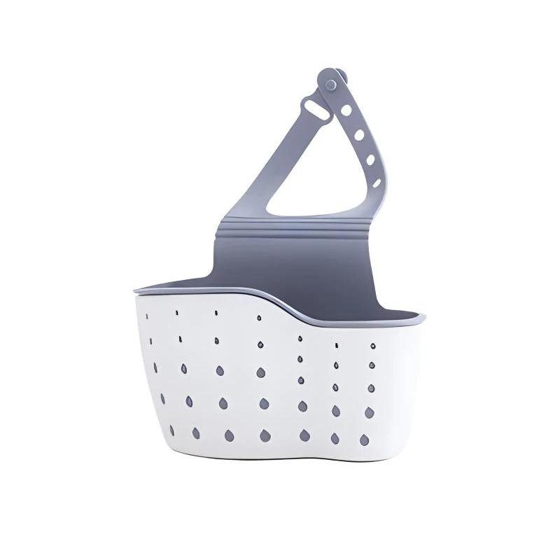 Bestbags Kitchen Sink Draining Rubber Hanging Basket Sink Bag Adjustable Kitchen Accessories Soap Sponge Shelf Faucet Holder for Bathroom