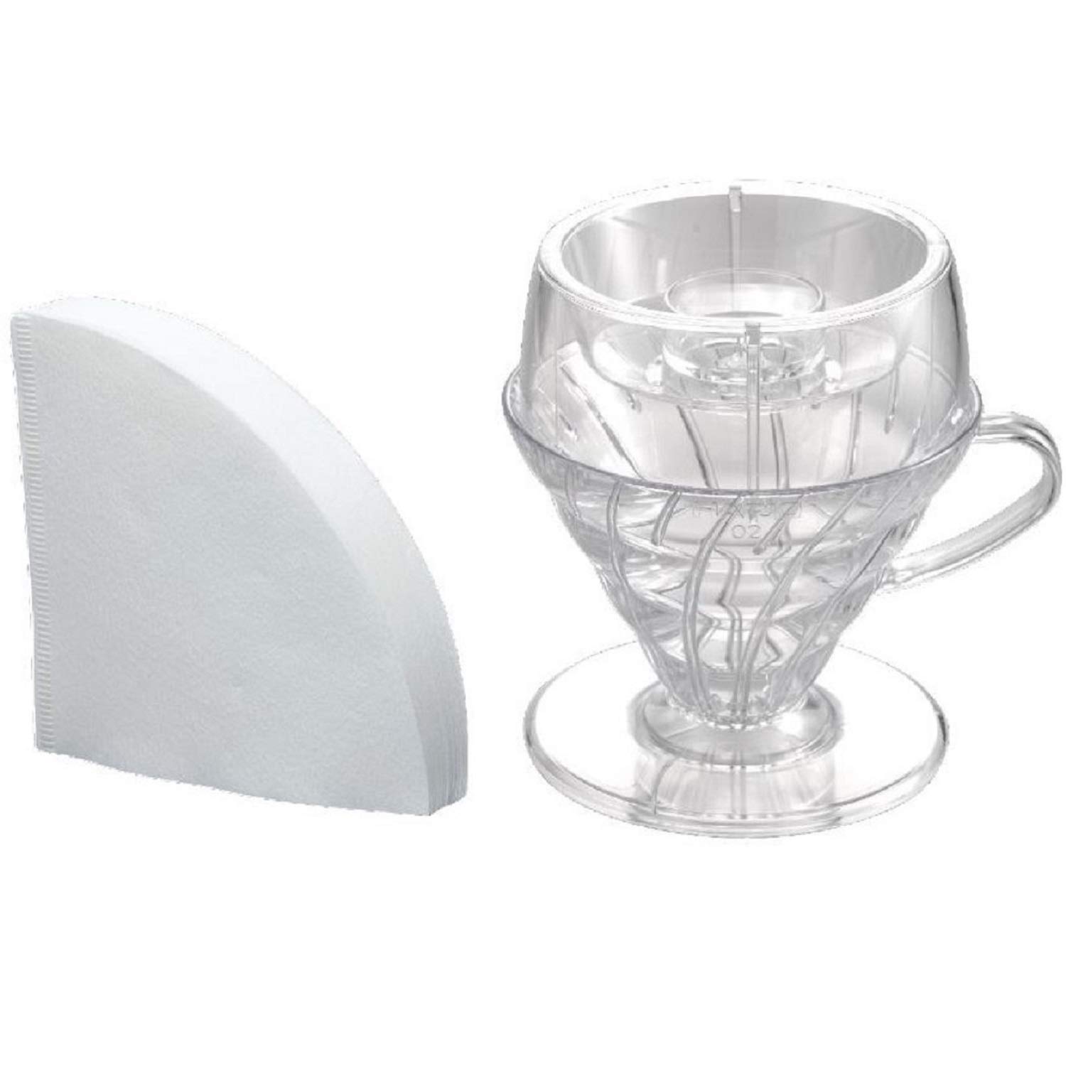 GOALMART Hario V60 Set Pete Licata Model For Cups Coffee Support Utensil Transparent Made In Japan Drip-assist 1-4 Pda-1524-t