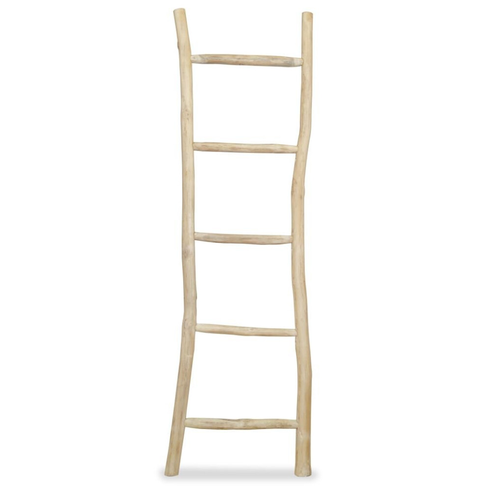 VidaXL Towel Ladder with 5 Rungs Teak 45x150 cm Natural