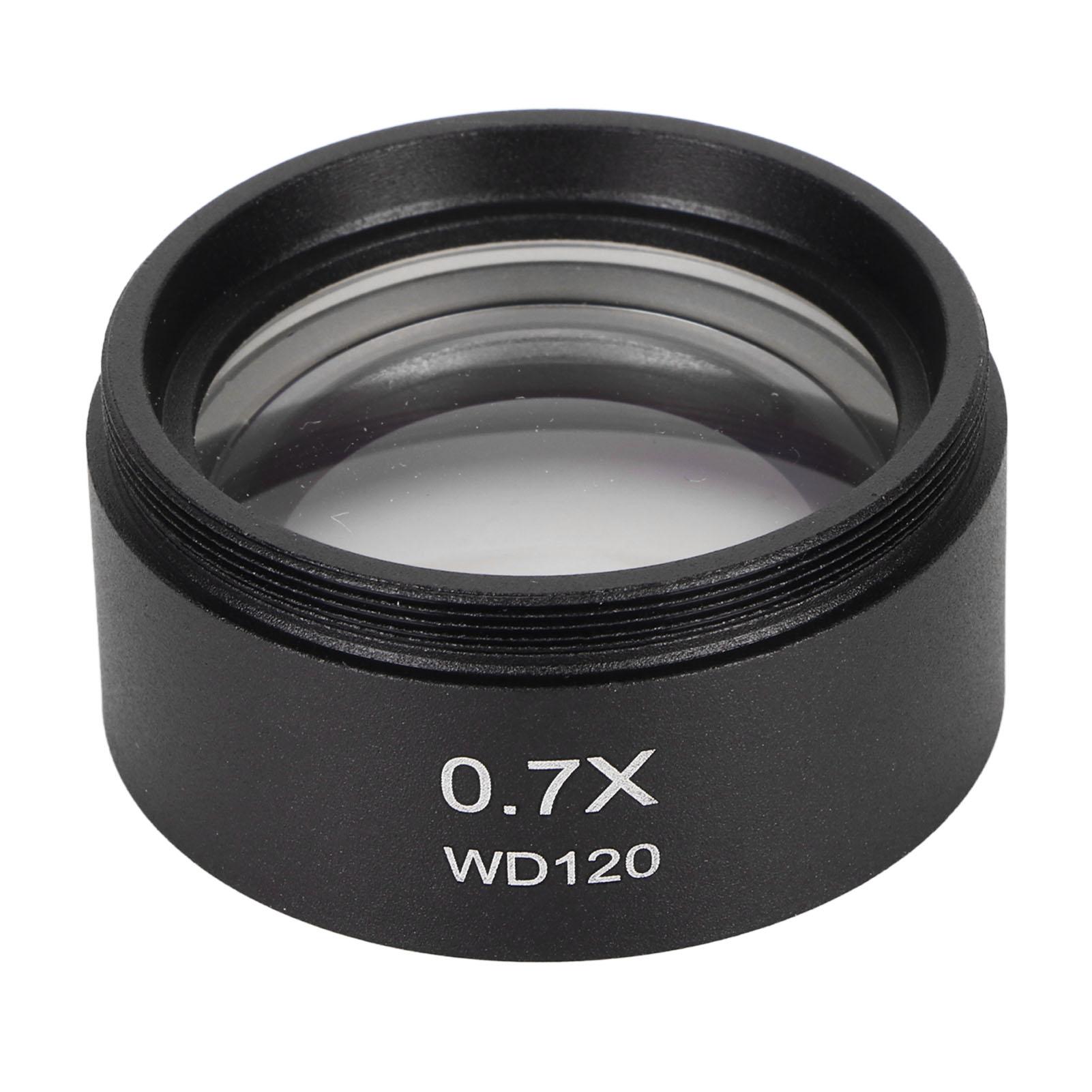 GoolRC 0.7X Stereo Microscope Objective Lens HD Large View Metal Auxiliary Objective Lens for Microscopes