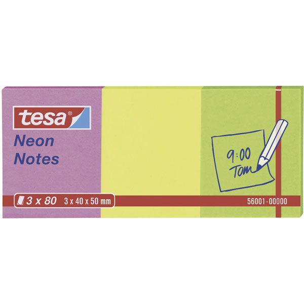 Tesa teas 57655 Sticky Notes 125x75mm Yellow 100 Sheets Residue-Free Re...