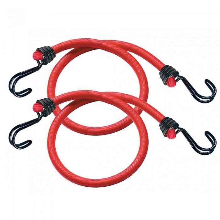 B&Q Master Lock Twin Wire Bungee Cords Red (60Cm Red)