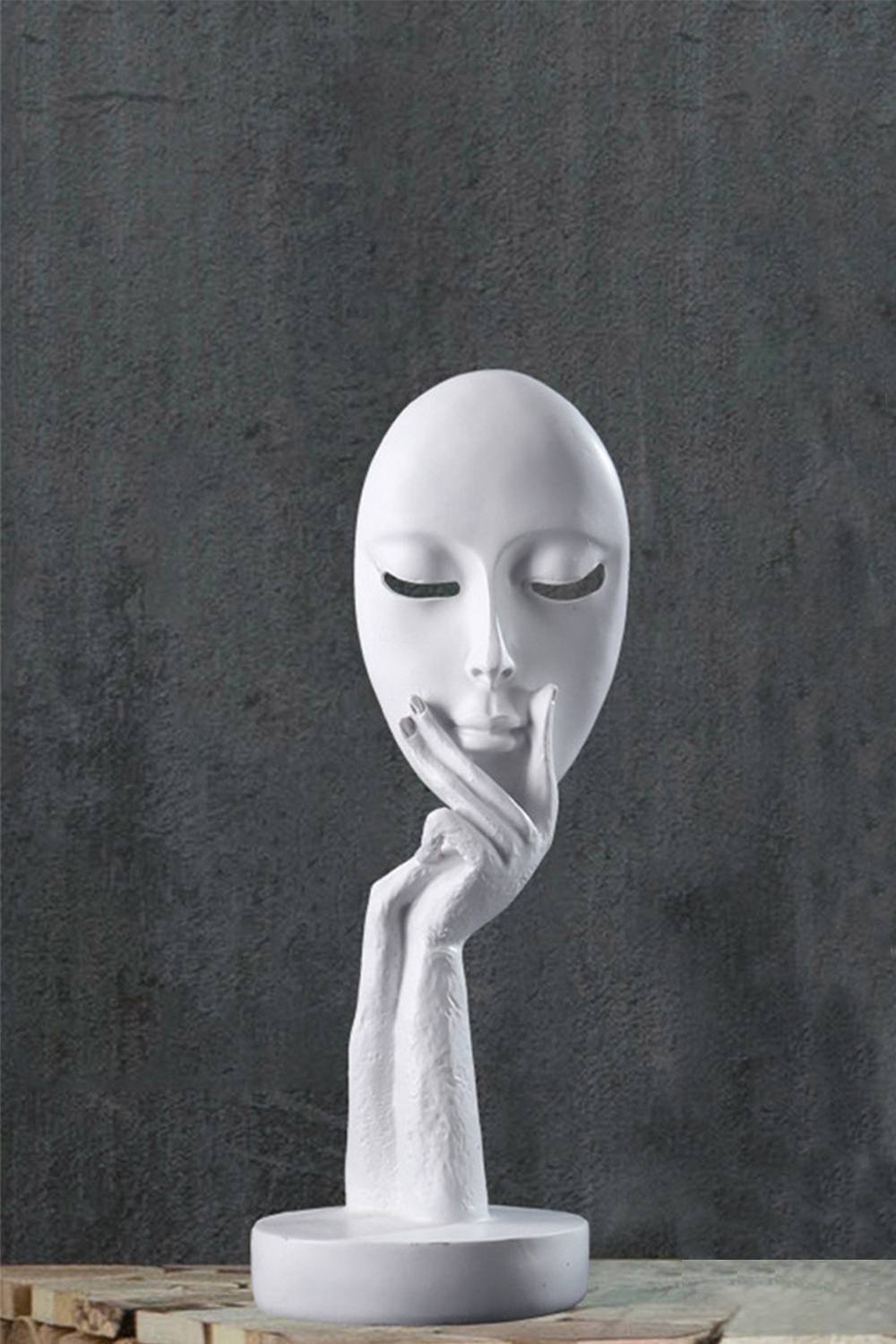 Living And Home Abstract Art Meditation Sculpture Resin Mask Ornaments