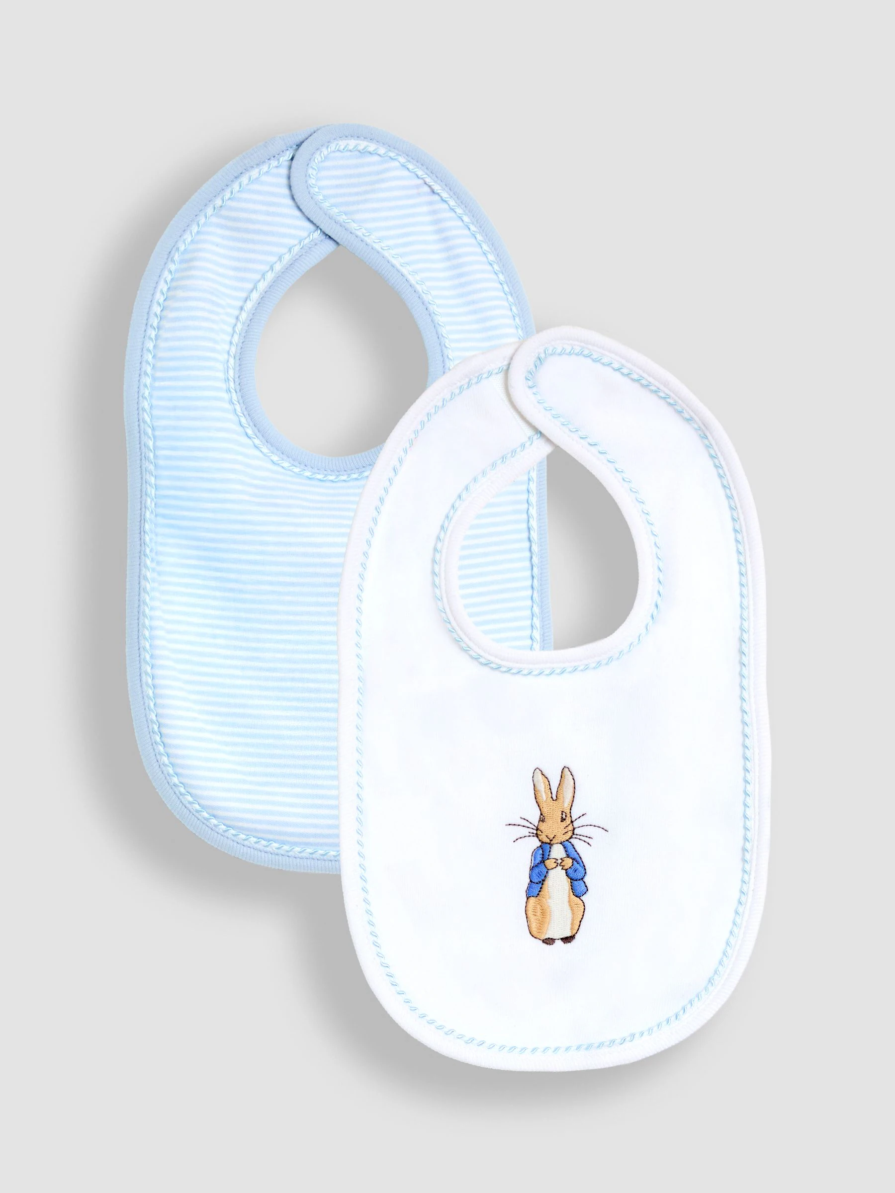 JoJo Maman Bébé White 2-Pack Bibs