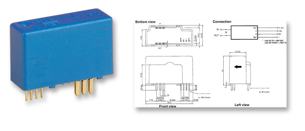 Lem LAS Series Current Transformer, 150A Input, 150:1, 5 V