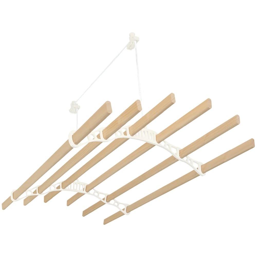 MonsterShop Clothing Airer Ceiling Pulley 2m - Ivory