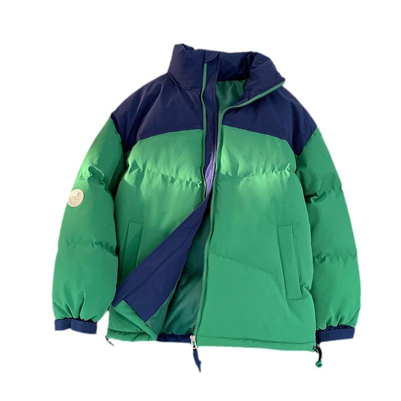 CHIC STUDIO Padded Clothes Splicing Thickened Padded Clothes, Padded Jackets, Tops, Stand-up Collars, Loose Jackets. 4XL