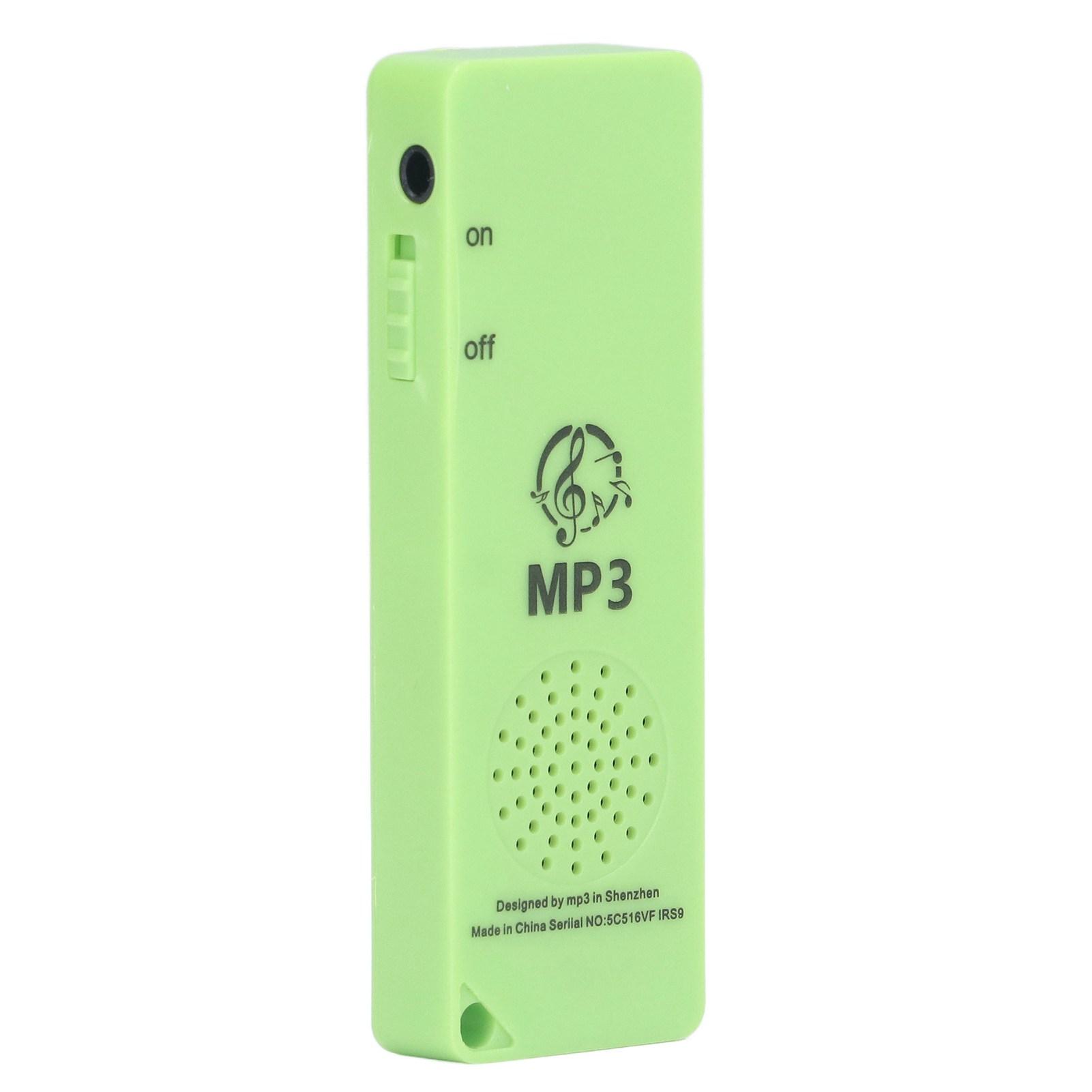 HONOR ELECTRONICS MP3 Player Lossless Sound Quality Multifunctional Portable Support 64GB Memory Card Mini MP3 for green