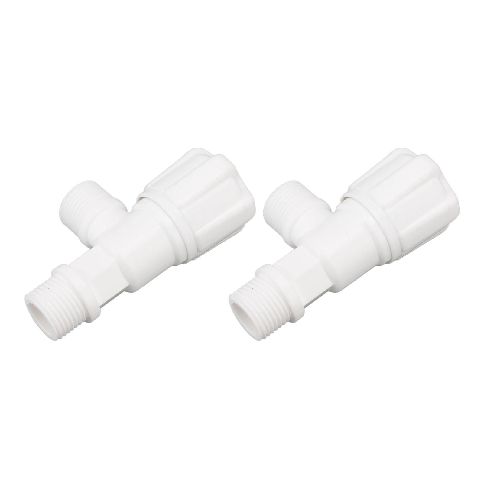2pcs Plastic 3 Way Diverter Valve G1/2 Male Thread Switch Valve for Bathrooms Bathtubs Kitchens