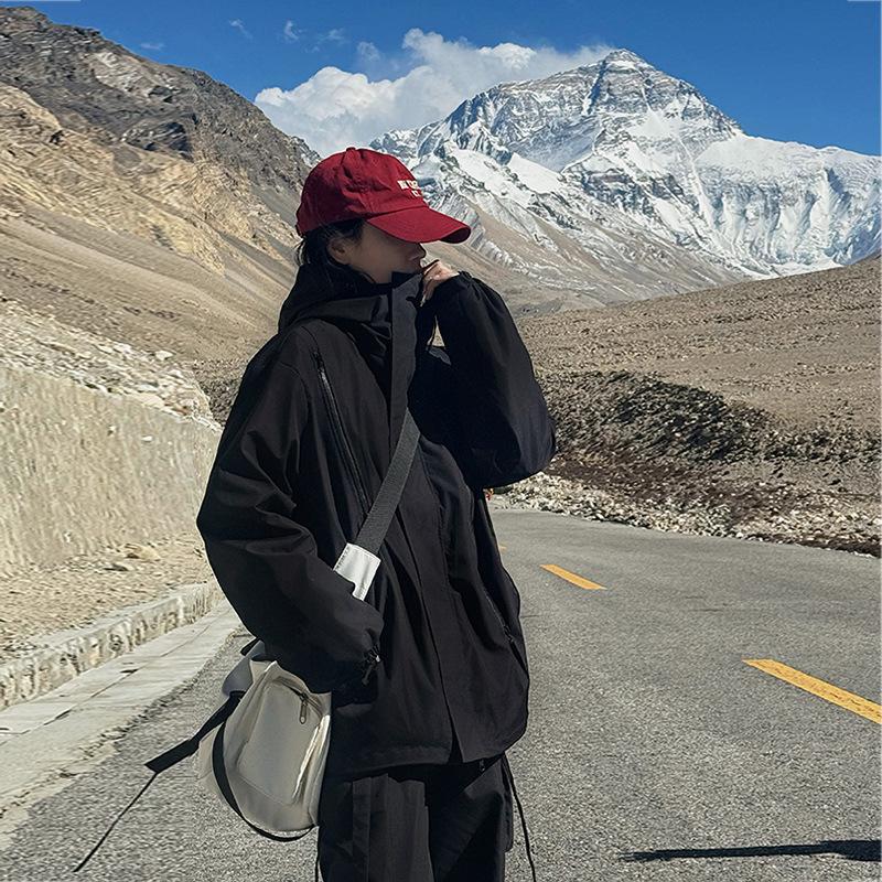 Kenzo New Autumn and Winter Down-padded Jackets for Women, Loose Couple Work Clothes, Outdoor Jackets, Jackets, Cotton-padded Jackets XXL black