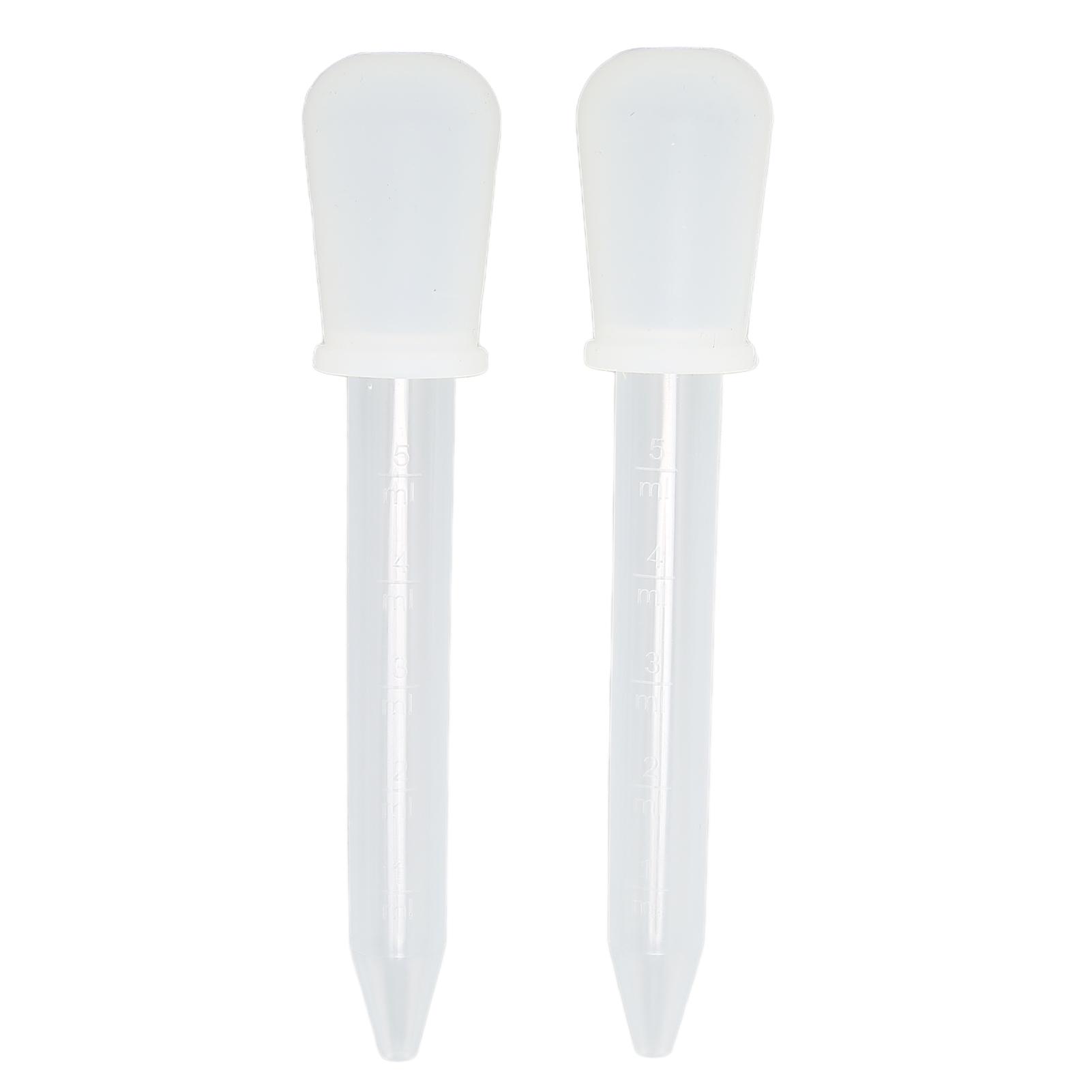 Neoglint 2pcs Liquid Dropper 5ml Capacity Safe Reliable Light Weight Compact Portable Pipettes for