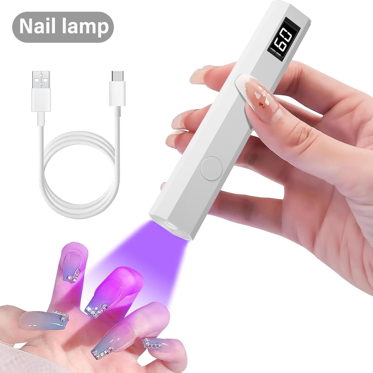 Happypilot Portable Handheld Mini Nail Lamp For Gel Polish Quick Dry Flashlight Pen Usb Nail Dryer Machine Uv Led Nail Lamp