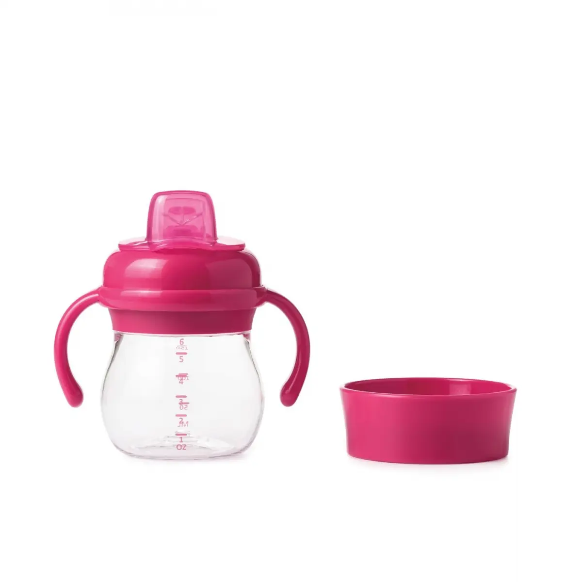 Oxo Tot Transitions Soft Spout Sippy Cup With Handles, Cups and Beakers, Pink