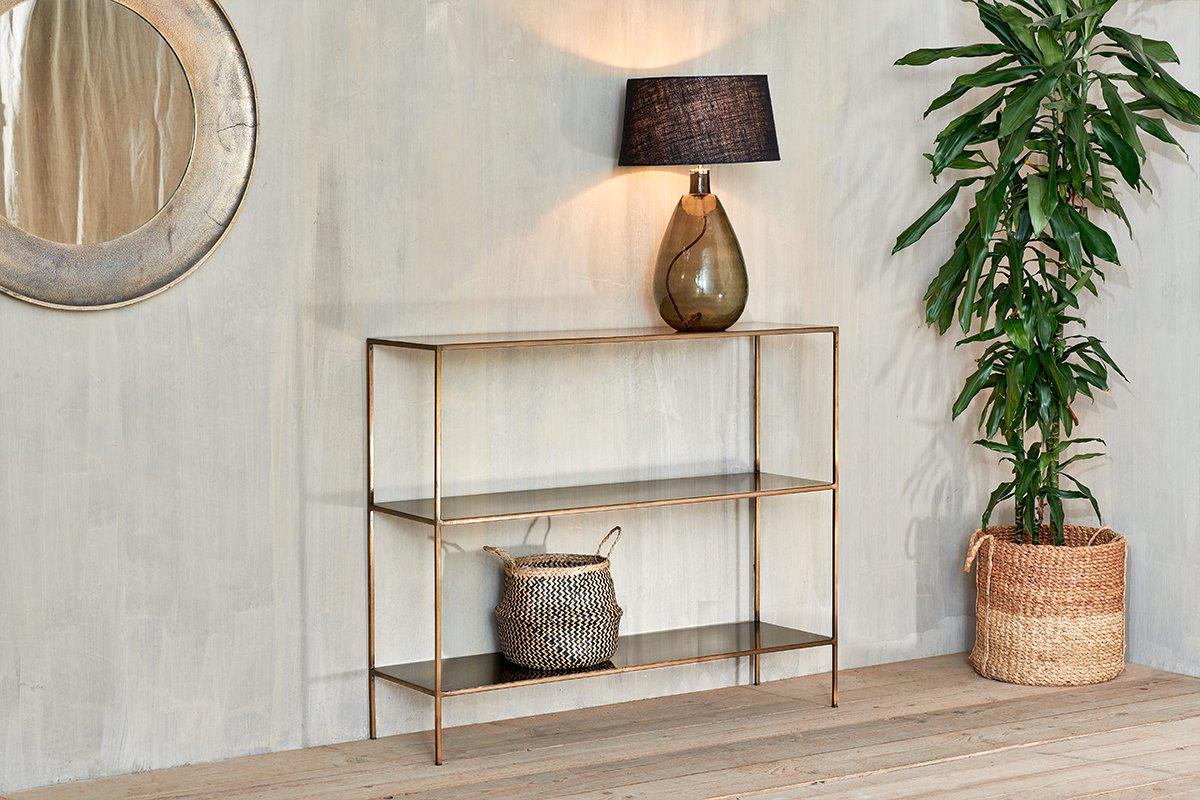 Nkuku Mahi Console Table | Tables | Antique Brass