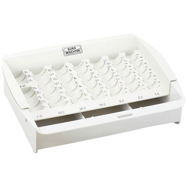 BURG-WCHTER Burg Wächter 24670 Cashboard Compact Grey 5 Note/9 Coin Compartments
