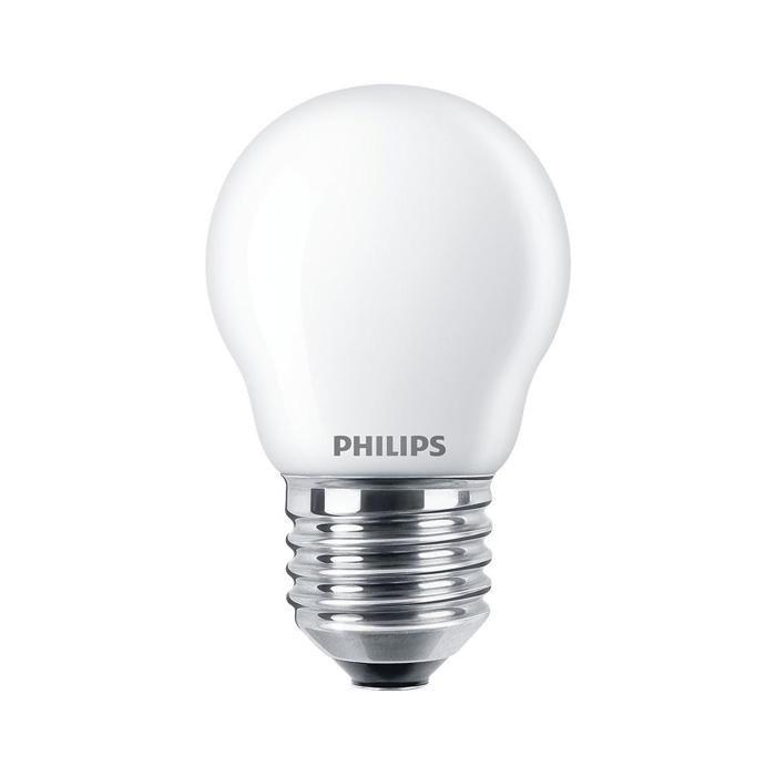 Philips Classic LED bulb E27 P45 6.5W 2,700K matt
