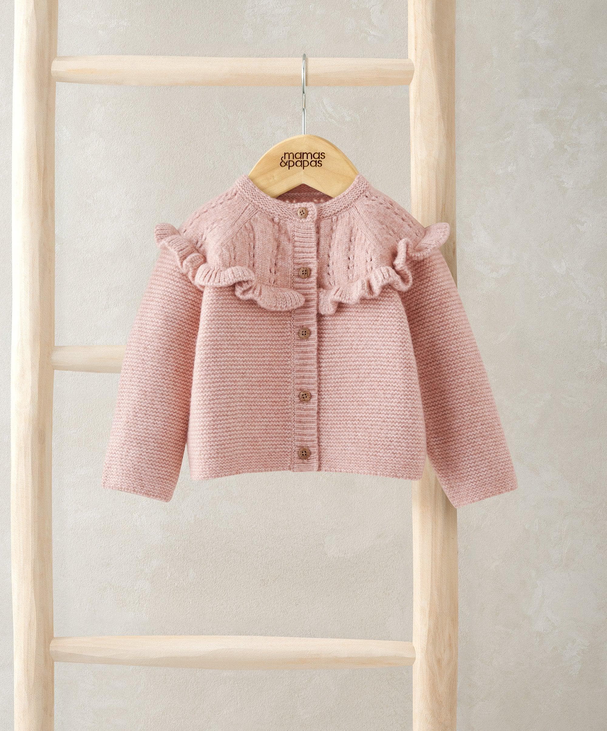 Mamas & Papas Soft Pink Knitted Cardigan