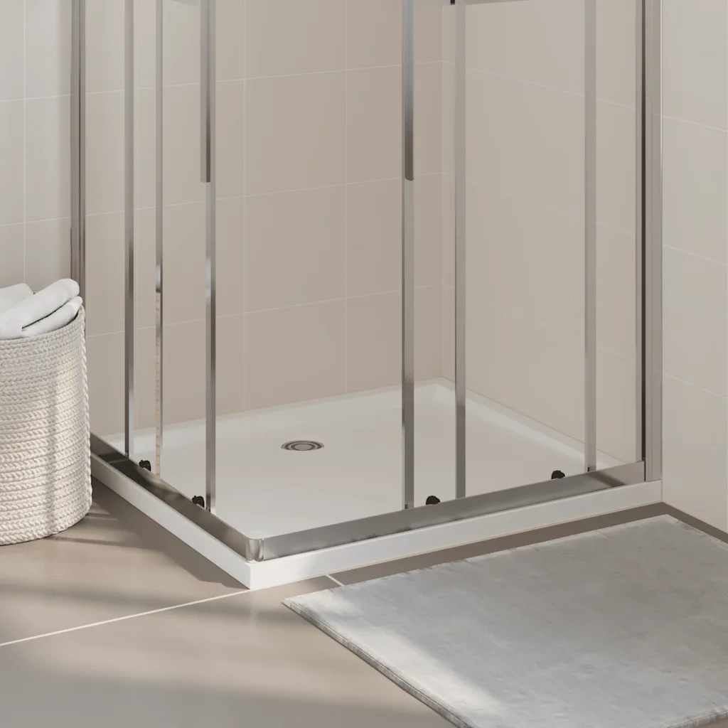 VidaXL Rectangular ABS Shower Base Tray White 80x90 cm