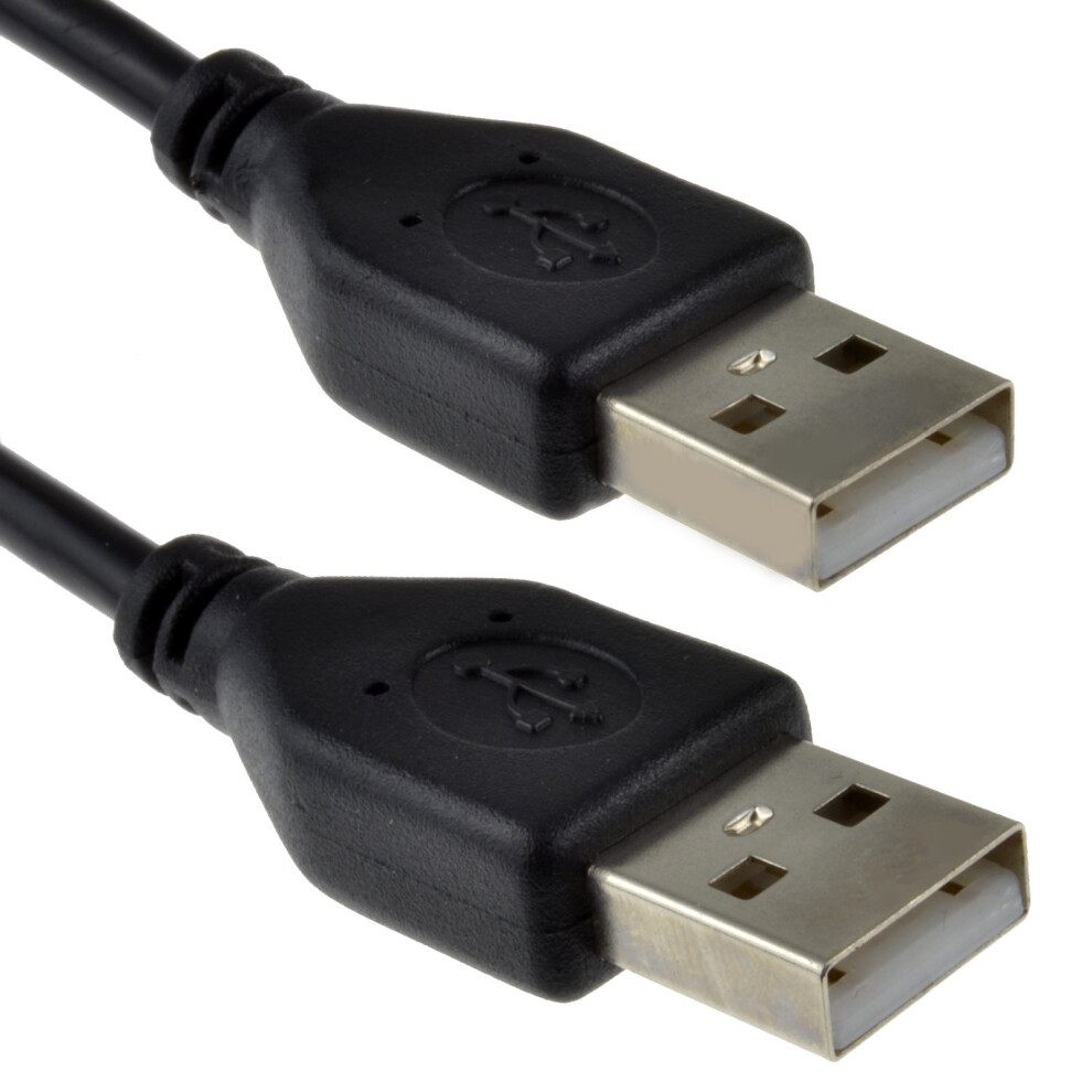 Unbranded Usb 2.0 A To A (male To Male) High-speed Black Cable 1.5m 5ft Data Transfer Lead
