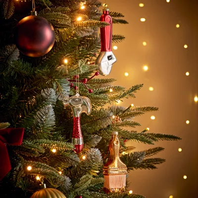 Premier Decorations Limited Glass Christmas Bauble Set - Multicolour