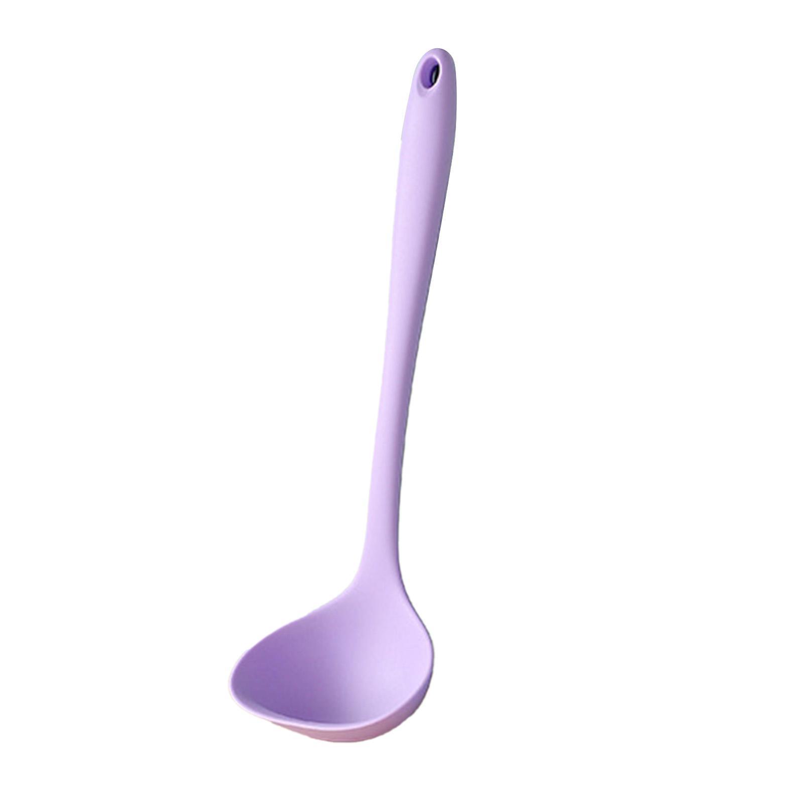 TOMTOP JMS Silicone Ladle Spoon for Soup Accessories Heat Resistant Non Stick Cooking Serving Ladle with