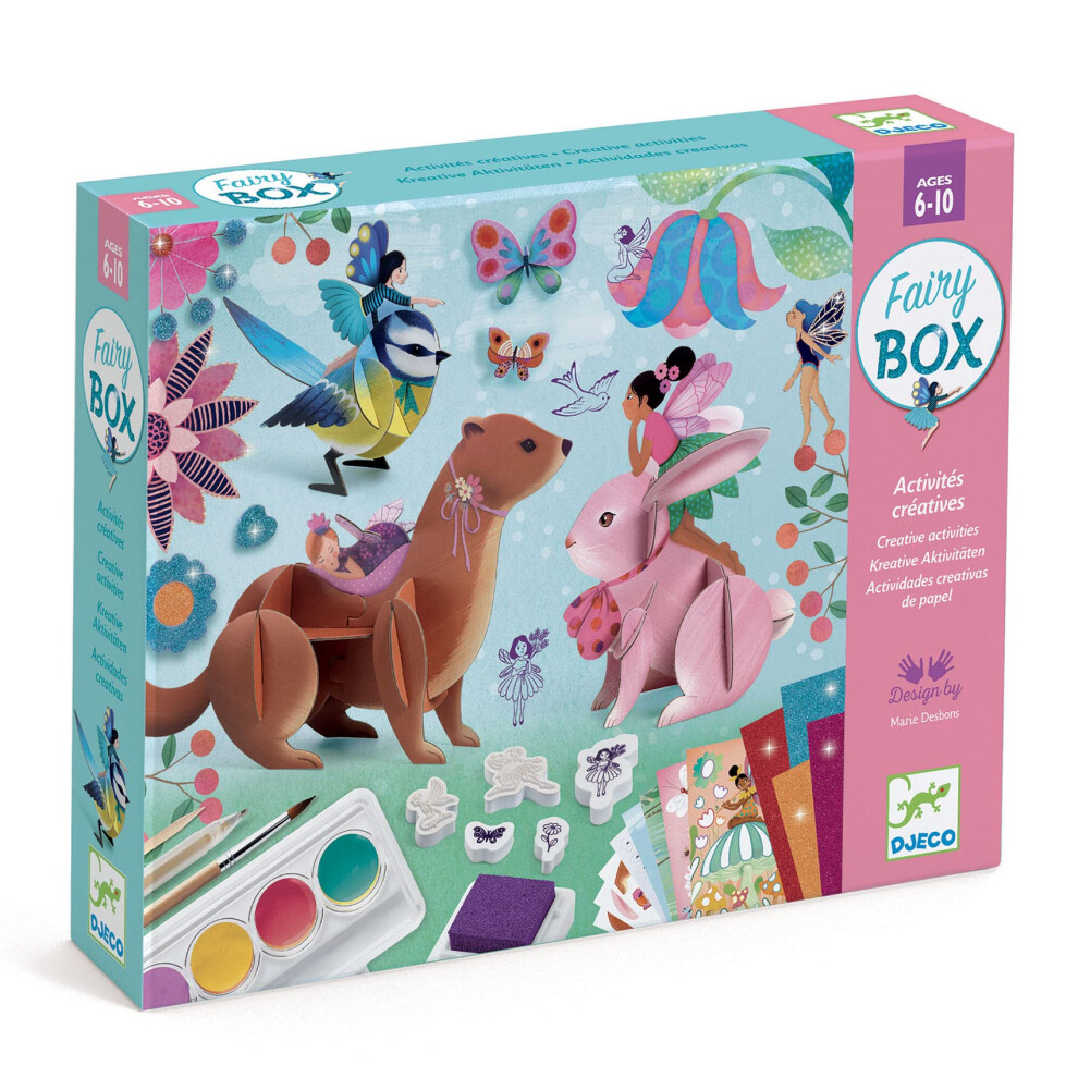 Djeco Coffret Créatif Complet - Fairy Box - 6 Activités Manuelles