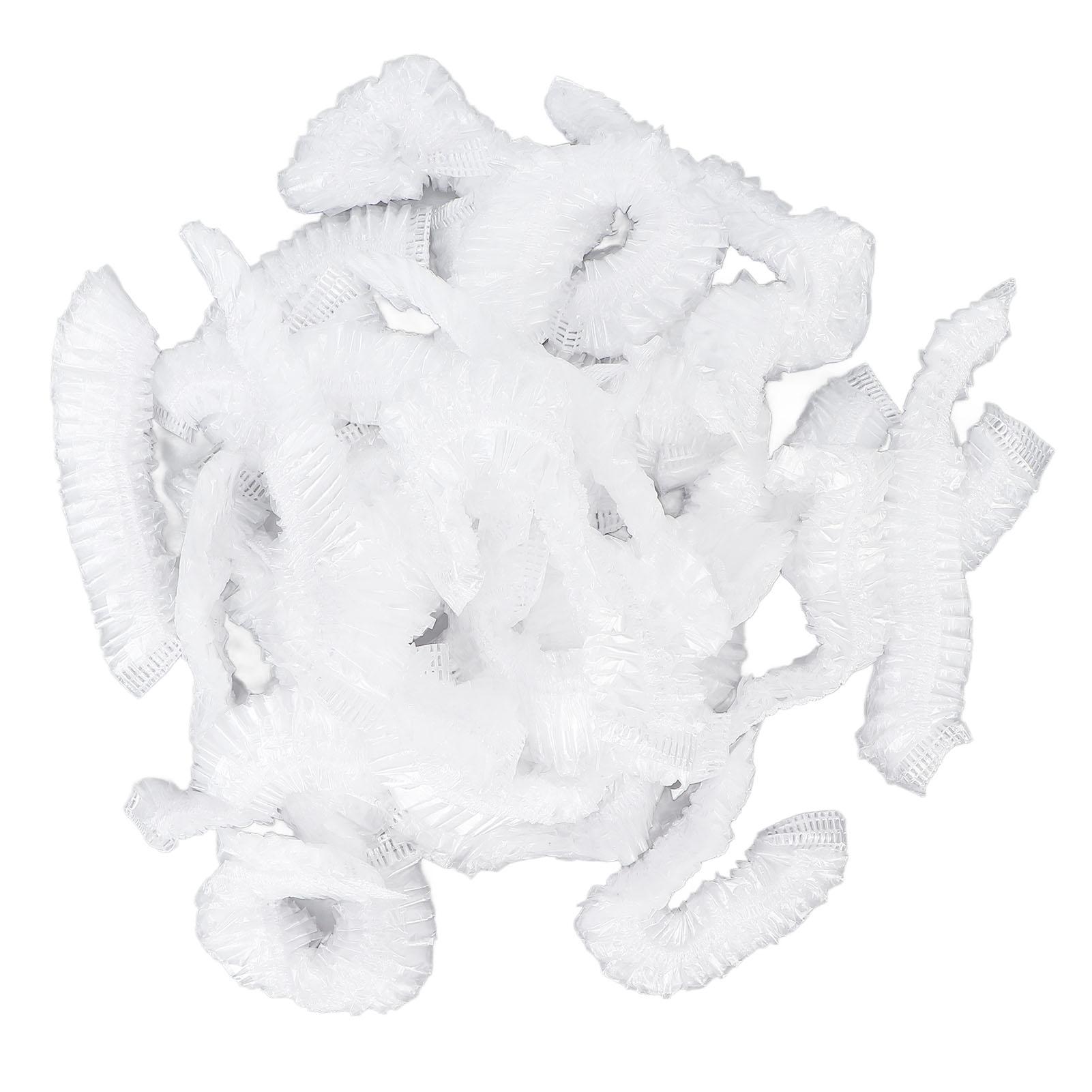 TOMTOP JMS 50pcs Disposable Shower Caps Waterproof Portable Elastic Clear Bath Hair Caps for Hotel Travel Home