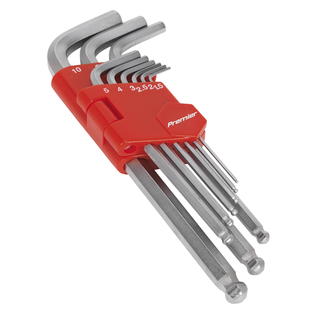 Sealey AK7139 9pc Long Ball-End Hex Key Set