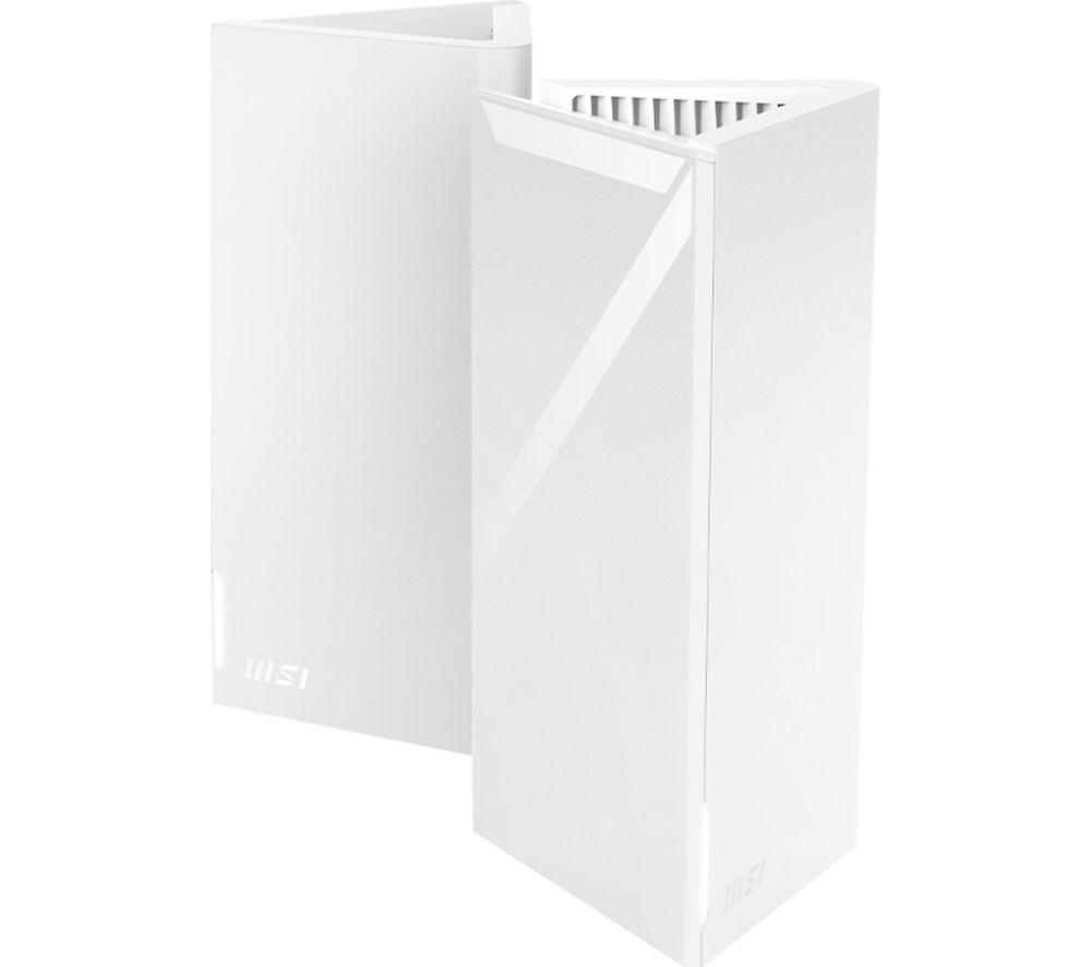 MSI Mrbe50- 2pk Whole Home Mesh Wifi 7 Gaming Router - Dual Band - Pack Of 2, White