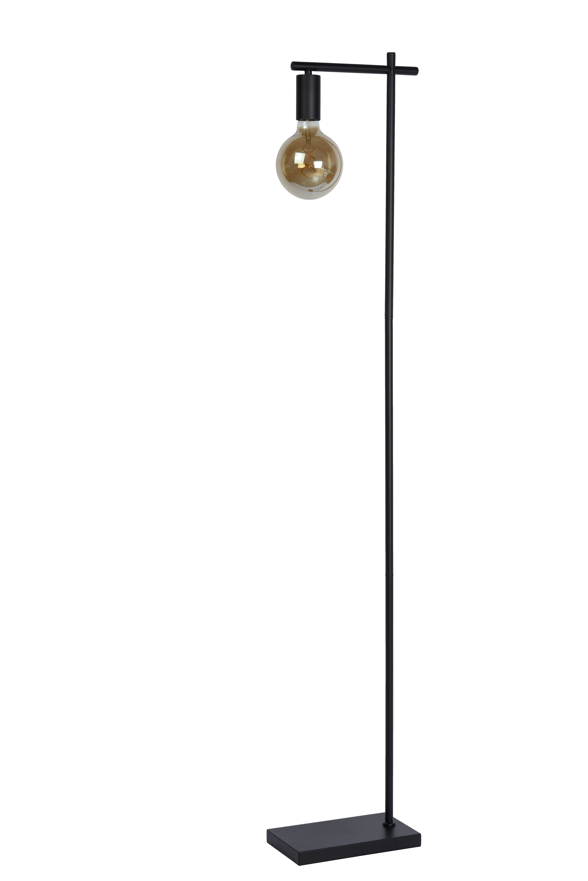 Lucide 44428 Lucide Leanne Single Light Floor Lamp In Black Finish