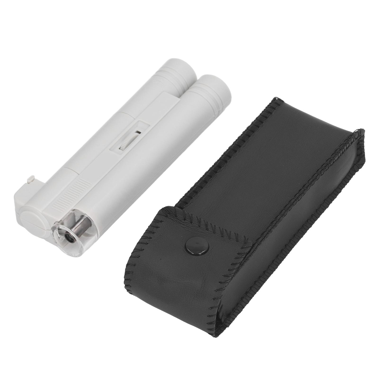 Vestidos LED Lighted Pocket Microscope 150X Double Tube Portable Handheld Microscopes with Scale