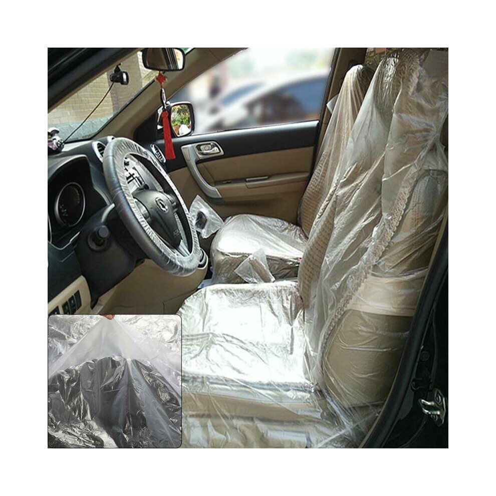 Unbranded 100pcs Disposable Plastic Car Seat Covers Vehicle Protectors Mechanic