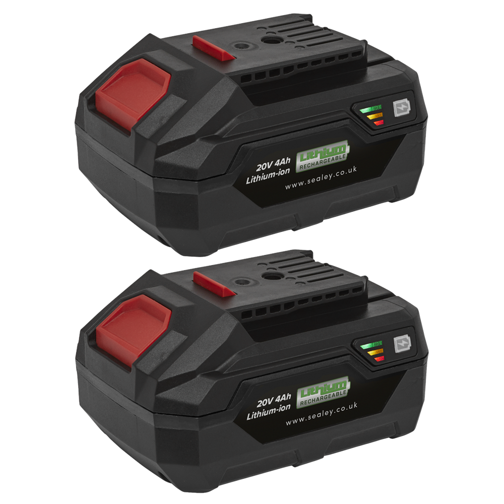 Sealey Power Tool Battery Pack 20v 4ah Kit For Sv20 Series Bk04