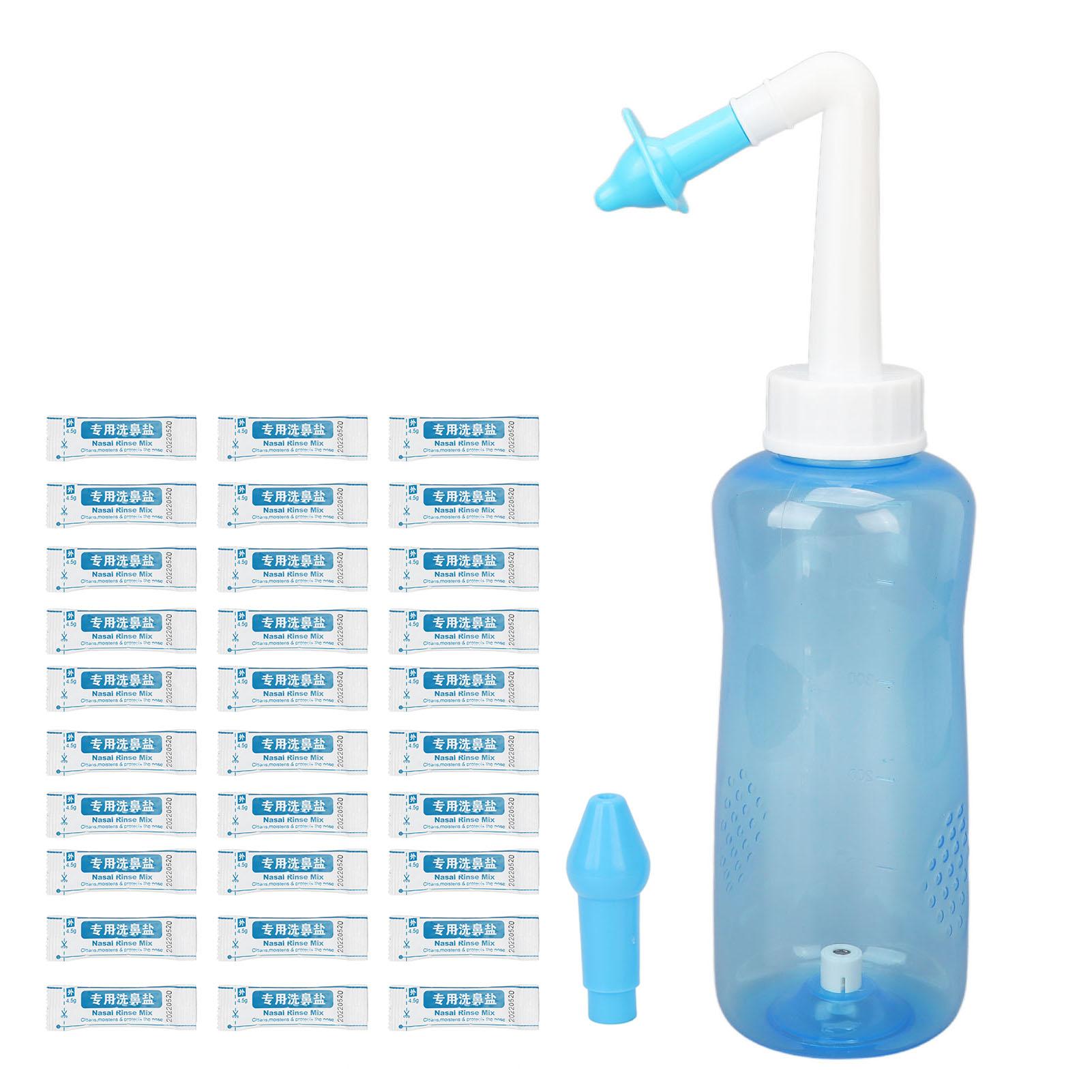 500ml Nasal Irrigation Set Nasal Irrigation System with 30pcs 0.2oz Nose Wash Salt
